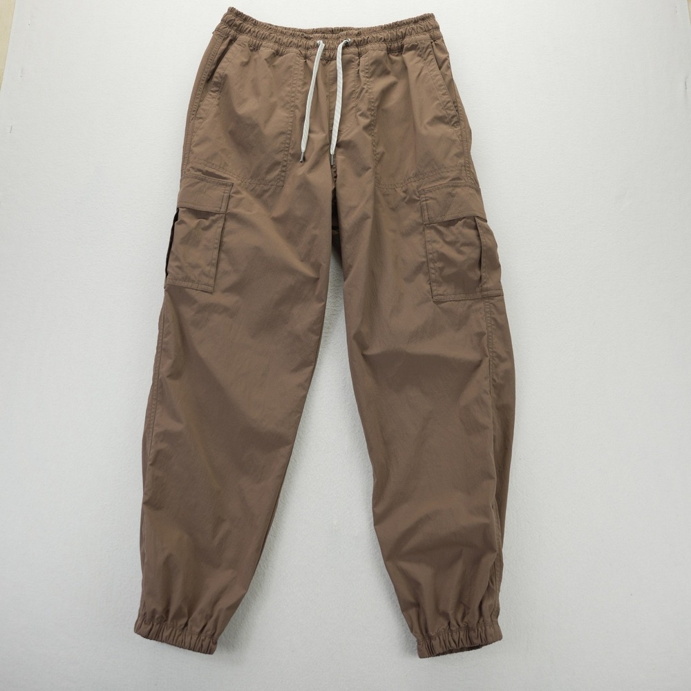 Vuori Birch Brown Cargo Jogger Pants Drawstring Utility Trousers S VW4103